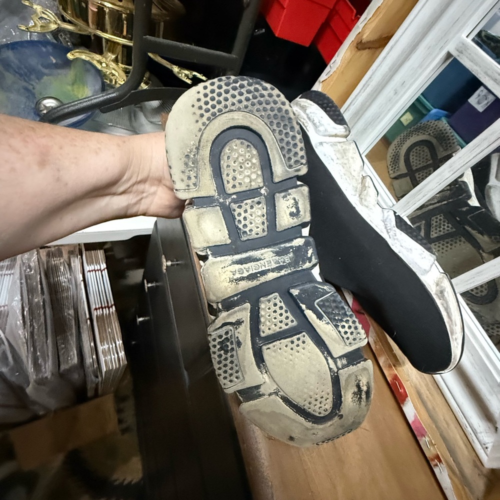 Balenciaga Black and White Graffiti Trainers Men’s 10 - Picture 5 of 8